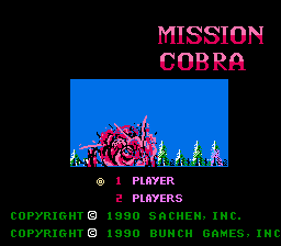 Mission Cobra (Homebrew) — Title screen